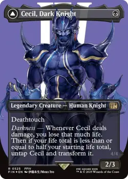 Cecil, Dark Knight // Cecil, Redeemed Paladin (Borderless) (Surge Foil) [FINAL F - Image 1
