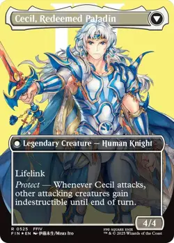Cecil, Dark Knight // Cecil, Redeemed Paladin (Borderless) (Surge Foil) [FINAL F - Image 2