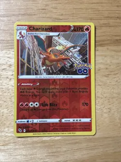 Charizard Pokemon Go Reverse Holo Rare Pokemon TCG 010/078 - Image 1