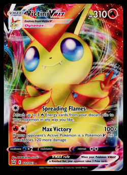 Victini VMAX 022/163 Holo Rare VMAX Battle Styles Pokemon Near Mint - Image 1