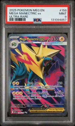 2025 Pokemon MEG EN-Mega Evolutions #158 MEGA MANECTRIC EX UR PSA 9 - 131094857 - Image 1