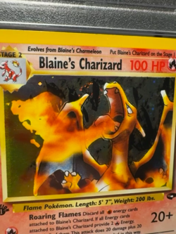 2000 POKEMON GYM CHALLENGE HOLO 1ST EDITION #2 BLAINE'S CHARIZARD PSA 6 SWIRL!! - Image 2