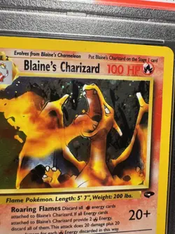 2000 POKEMON GYM CHALLENGE HOLO 1ST EDITION #2 BLAINE'S CHARIZARD PSA 6 SWIRL!! - Image 3