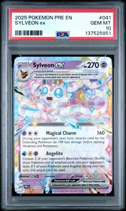 PSA GEM MT 10 - 2025 POKEMON PRE EN-PRISMATIC EVOLUTIONS 041 SYLVEON ex - Image 1