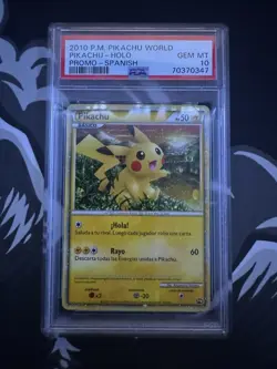 2010 Pokemon TCG Pikachu World Promo SPANISH PSA 10 GEM MINT - Image 1