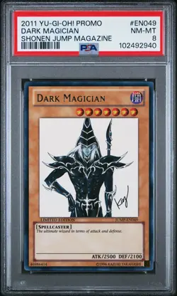 2011 YU-GI-OH! PROMO SHONEN JUMP MAGAZINE #EN049 DARK MAGICIAN PSA 8 - Image 1