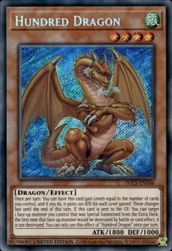 Hundred Dragon - Secret Rare Limited Edition DLCS-EN146 - NM - YuGiOh - Image 1
