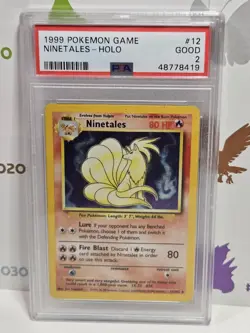 1999 Pokemon TCG Ninetales Holo Rare Card Base Set 12/102 PSA 2 - Image 5