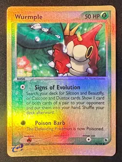 Wurmple 78/109 2003 EX Ruby & Sapphire Pokemon Card Reverse Holo - Lp/Vlp - Image 1