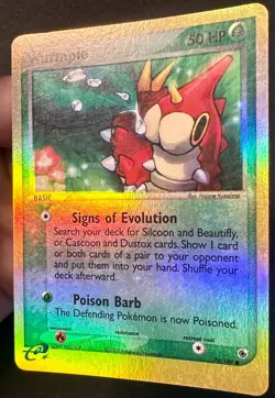 Wurmple 78/109 2003 EX Ruby & Sapphire Pokemon Card Reverse Holo - Lp/Vlp - Image 3