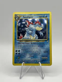 Pokemon TCG Feraligatr Neo Genesis Holo Unlimited Rare Card 4/111 - Image 1