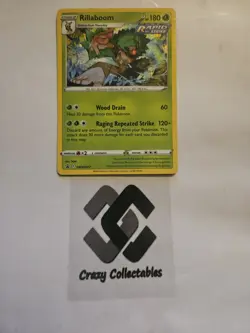 Pokemon Card Rillaboom SWSH277 Black Star Promo Holo Mint Condition - Image 1