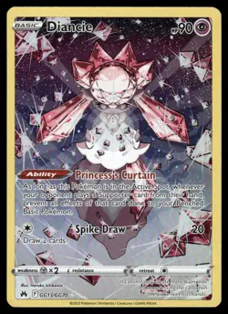 Pokemon Cards Diancie GG13/GG70 Crown Zenith Galarian Gallery Holo NM - Image 1