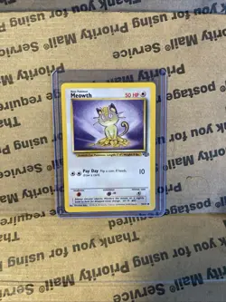 Meowth 56/64 Jungle Unlimited WOTC Pokemon Card Near Mint - Mint 🔥 - Image 1