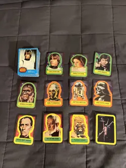 1977 Star Wars Series 1 Blue Trading Cards collection 66/66 plus 11/11 Stickers - Image 1