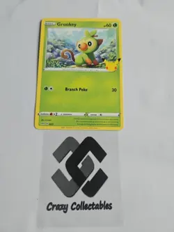 Pokemon Card Grookey 8/25 Non Holo Mcdonalds 25th Anniversary Nr Mint - Image 1