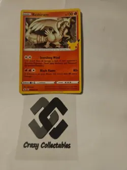 Pokemon Card Reshiram 002/025 25th Anniversary Celebrations Holo Nr Mint - Image 1