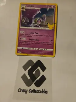 Pokemon Card Lunala 015/025 25th Anniversary Celebrations Holo Nr Mint Condition - Image 1