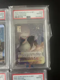 PSA10 SSP Foil-Stamped Sign Quintessential Quintuplets Card Game Psa 10 Lot Of 4 - Image 3
