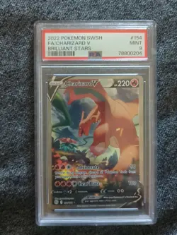 Pokemon TCG Brilliant Stars Charizard V PSA 9 Alternative Art Card 154/172 - Image 1
