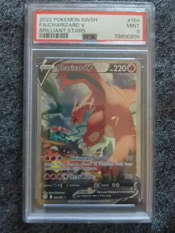Pokemon TCG Brilliant Stars Charizard V PSA 9 Alternative Art Card 154/172 - Image 3