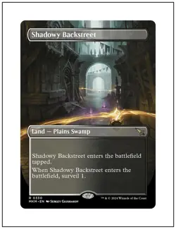 1x Shadowy Backstreet, Borderless Art, Magic the Gathering MTG NM - Image 1