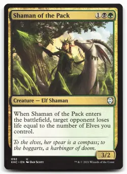 MTG Shaman of the Pack U Commander: Kaldheim 92 LP - Image 1
