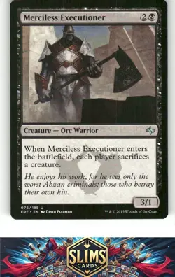 Magic the Gathering MTG Fate Reforged Merciless Executioner #76 Buy 2 Get 1 - Image 1