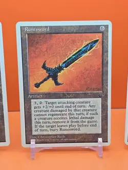 🟤🟤🟤 (4) 1995 Magic The Gathering CHRONICLES RUNESWORD PLAYED 🟤🟤🟤 - Image 4