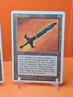 🟤🟤🟤 (4) 1995 Magic The Gathering CHRONICLES RUNESWORD PLAYED 🟤🟤🟤 - Image 5