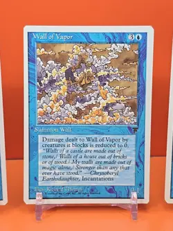 🔵🔵🔵 (4) 1995 Magic The Gathering CHRONICLES WALL OF VAPOR NEAR MINT 🔵🔵🔵 - Image 4