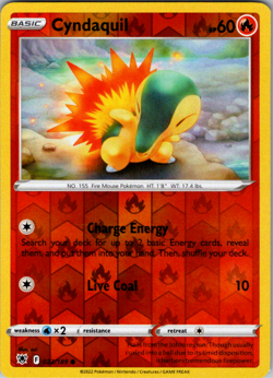 💫Pokemon TCG - Cyndaquil - Reverse Holo - 023/189 - Astral Radiance NM💫 - Image 1