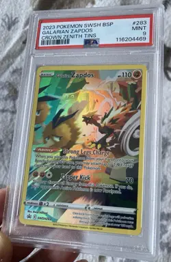 Galarian Zapdos Pokemon Black Star Promo SWSH283 PSA 9 Crown Zenith Mint - Image 2