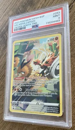 Galarian Zapdos Pokemon Black Star Promo SWSH283 PSA 9 Crown Zenith Mint - Image 3