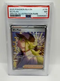 Pokemon TCG Black Bolt N's Plan 170/86 PSA 7 - Image 1