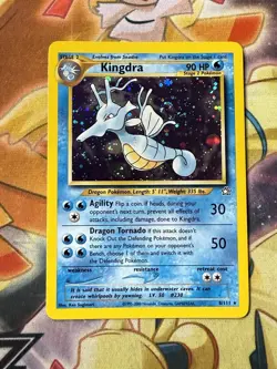 2000 Pokemon TCG - Neo Genesis - Kingdra 8/111 - Unlimited Holo Rare - NM- SWIRL - Image 1