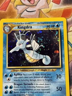 2000 Pokemon TCG - Neo Genesis - Kingdra 8/111 - Unlimited Holo Rare - NM- SWIRL - Image 2