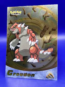 2003 Topps Pokemon Advanced Groudon #36 RARE FOIL HOLO LP - Image 2