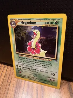 Pokemon TCG Meganium Neo Genesis Holo Unlimited Rare Card 11/111 - Image 3