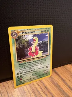 Pokemon TCG Meganium Neo Genesis Holo Unlimited Rare Card 11/111 - Image 4