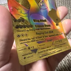 LOT OF 3 secret rare Charizard Gold Foil Card Lot VMAX GX . FAN ART - Image 2