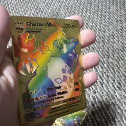 LOT OF 3 secret rare Charizard Gold Foil Card Lot VMAX GX . FAN ART - Image 5