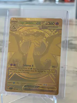 Gold Hyper Rare Mega Charizard X EX 130/094 Phantasmal Flames - NM Pokemon TCG - Image 1