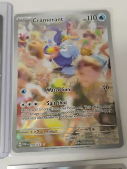 Pokemon Cramorant Illustration Rare/Cynthia's Garchomp Promo/Full Art Holo Cards - Image 5