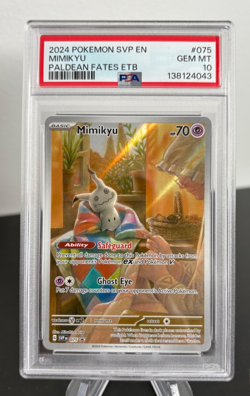 Pokemon 2024 PSA 10 Mimiku Black Star Promo Paldean Fates ETB 075 SVP EN Card - Image 1