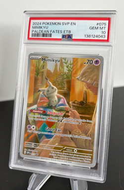 Pokemon 2024 PSA 10 Mimiku Black Star Promo Paldean Fates ETB 075 SVP EN Card - Image 2