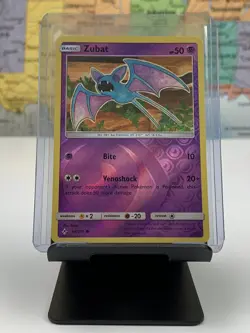 SHIPS SAME DAY Pokemon Card NM/M Zubat 64/214 Rev Holo Basic Psychic Type 2019 - Image 1
