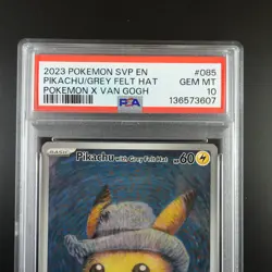 PSA 10 Pikachu with Grey Felt Hat SVP 085 Pokemon Van Gogh Graded Card - Image 2