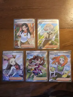Pokemon Waifu Trainers 5 Card Lot (Eri, Katy, Jasmine's Gaze, Shauna, More) - Image 1