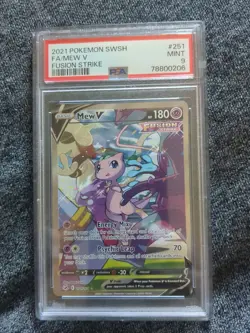 Mew V Alt Art 251/264 - PSA 9 MINT - 2021 Pokemon Card TCG - Fusion Strike - Image 1
